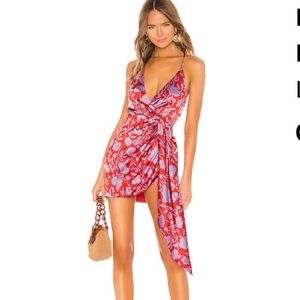 Kamala mini dress in red and purple